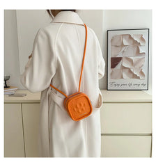 Women PU Leather Crossbody Bag Tassel Square Mini Messenger Bag