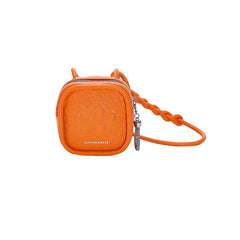 Women PU Leather Crossbody Bag Tassel Square Mini Messenger Bag