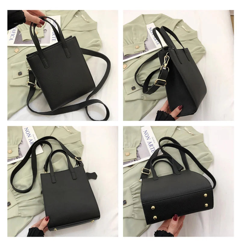 Women Leather Handbags High Female Shoulder Crossbody Bag