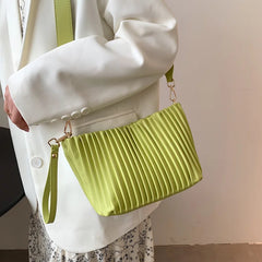 Green Shoulder Bags Female Small Totes Soft PU Leather Messenger Bag