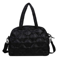 Winter Warm Down Shoulder Bag Large Capacity Shopping Crossbody Tote
