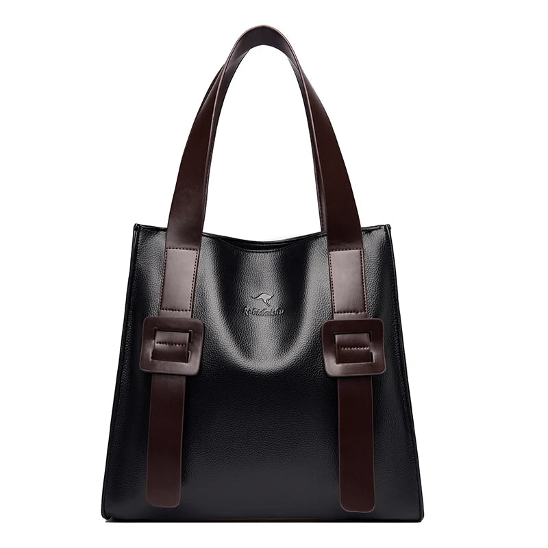 Women Handbag High Leather Shoulder Crossbody Bag Large Capacity Ladies Tote Bag