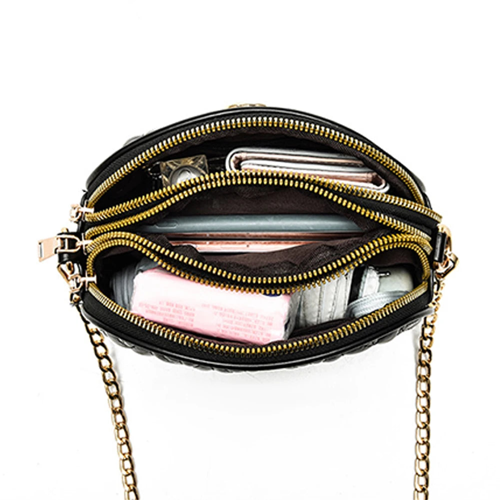 Women Shoulder Bag Tassel Chain Large Capacity Crossbody Chest Bag