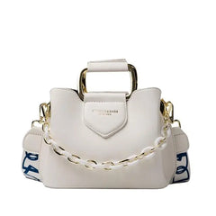 Women's Bucket Bag with Thick Chain Shoulder Strap