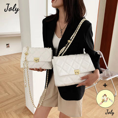 Quilted Chain Strap Shoulder Bag for Women