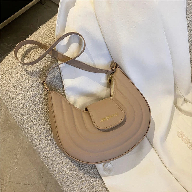 High Half Moon Crossbody Bag Women Handbags Versatile Handbag