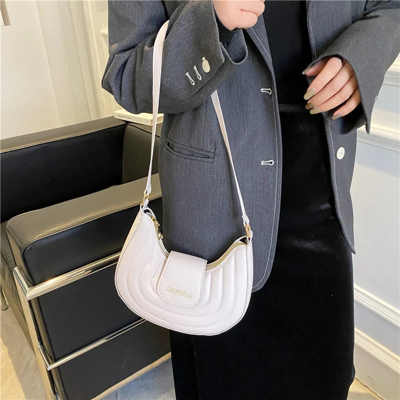 High Half Moon Crossbody Bag Women Handbags Versatile Handbag