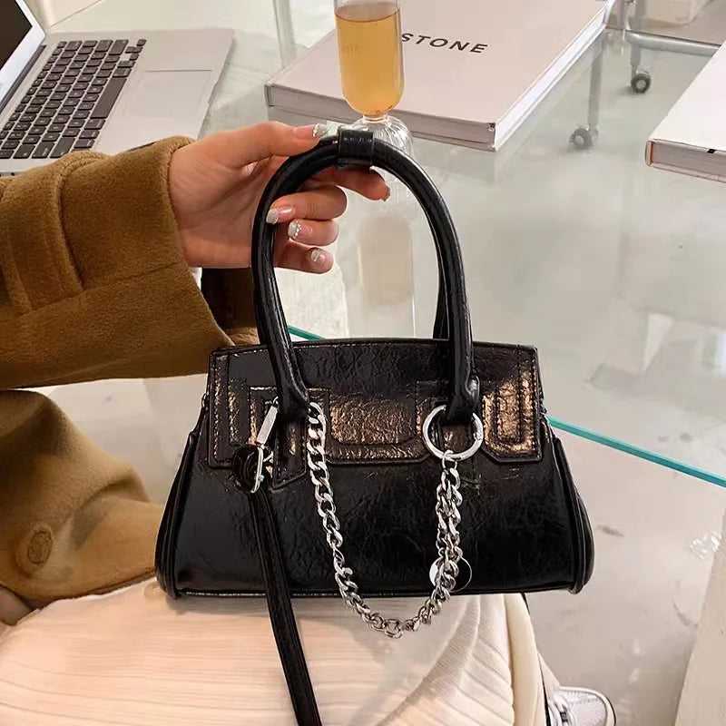 Soft Leather Shoulder Messenger Handbag