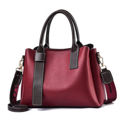 European American Soft Leather Messenger Shoulder Bag Women