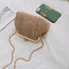 Luxy Moon Straw Clutch Tote Vintage Women Evening Bag