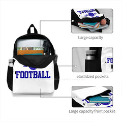 Lyon Athletic College Style Gray Backpack for Men Women