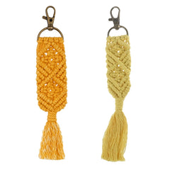 Boho Tassel Macrame Keychain for Women - Bag Charm Car Hanging