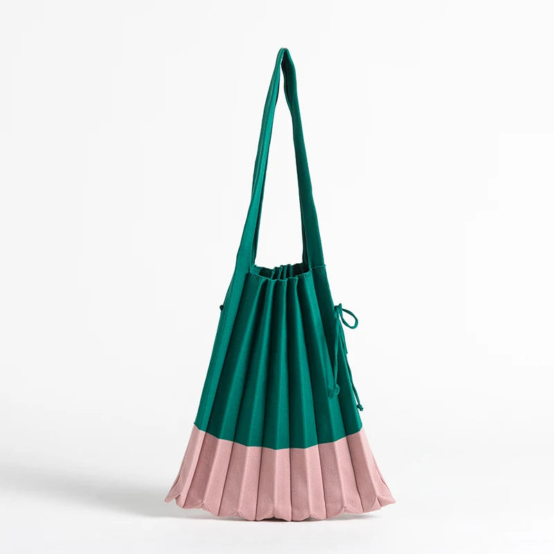 Colorful Knitting Shoulder Bags For Women Large Capacity Shopper Bags