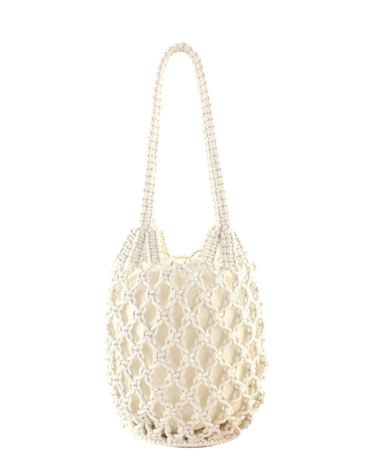 Handwoven Hollow Out Handbag Knitting Beach Shoulder Bag