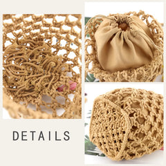 Handwoven Hollow Out Handbag Knitting Beach Shoulder Bag