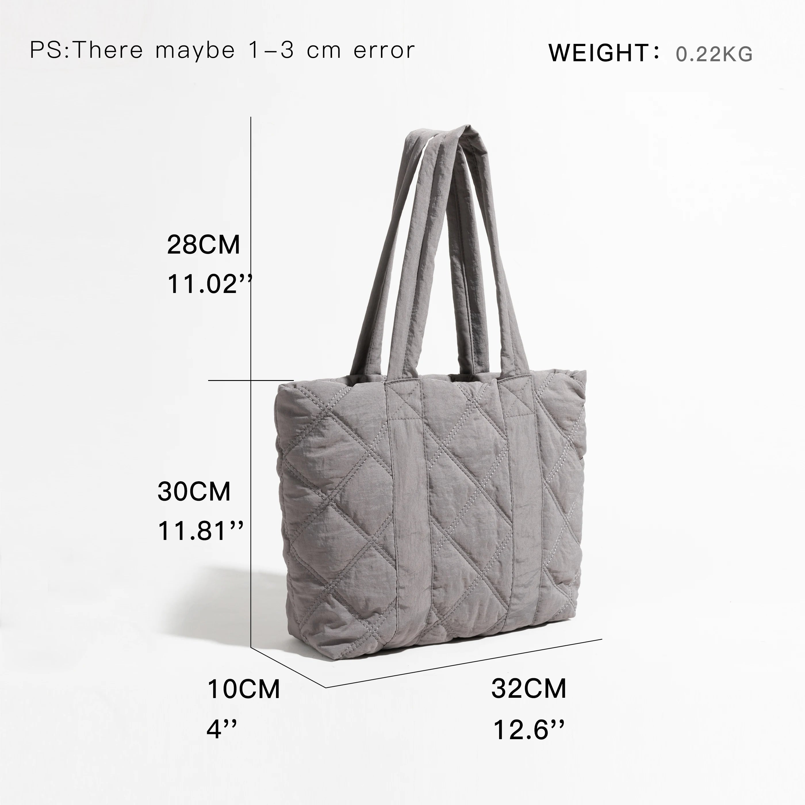 Quilted Handbags Solid Women Shoulder Bags Large Capacity Casual Totes