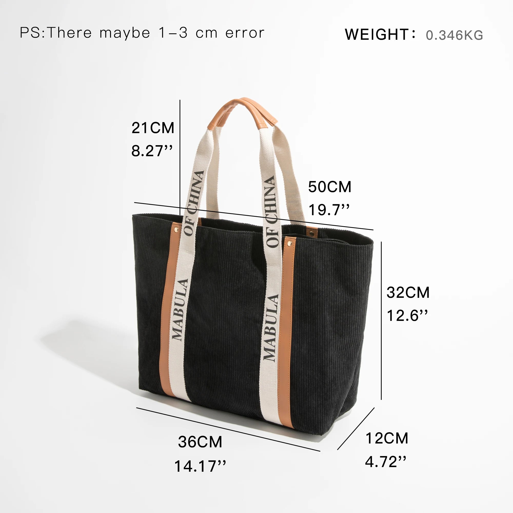 Corduroy Women Shoulder Bag Tote Handbag
