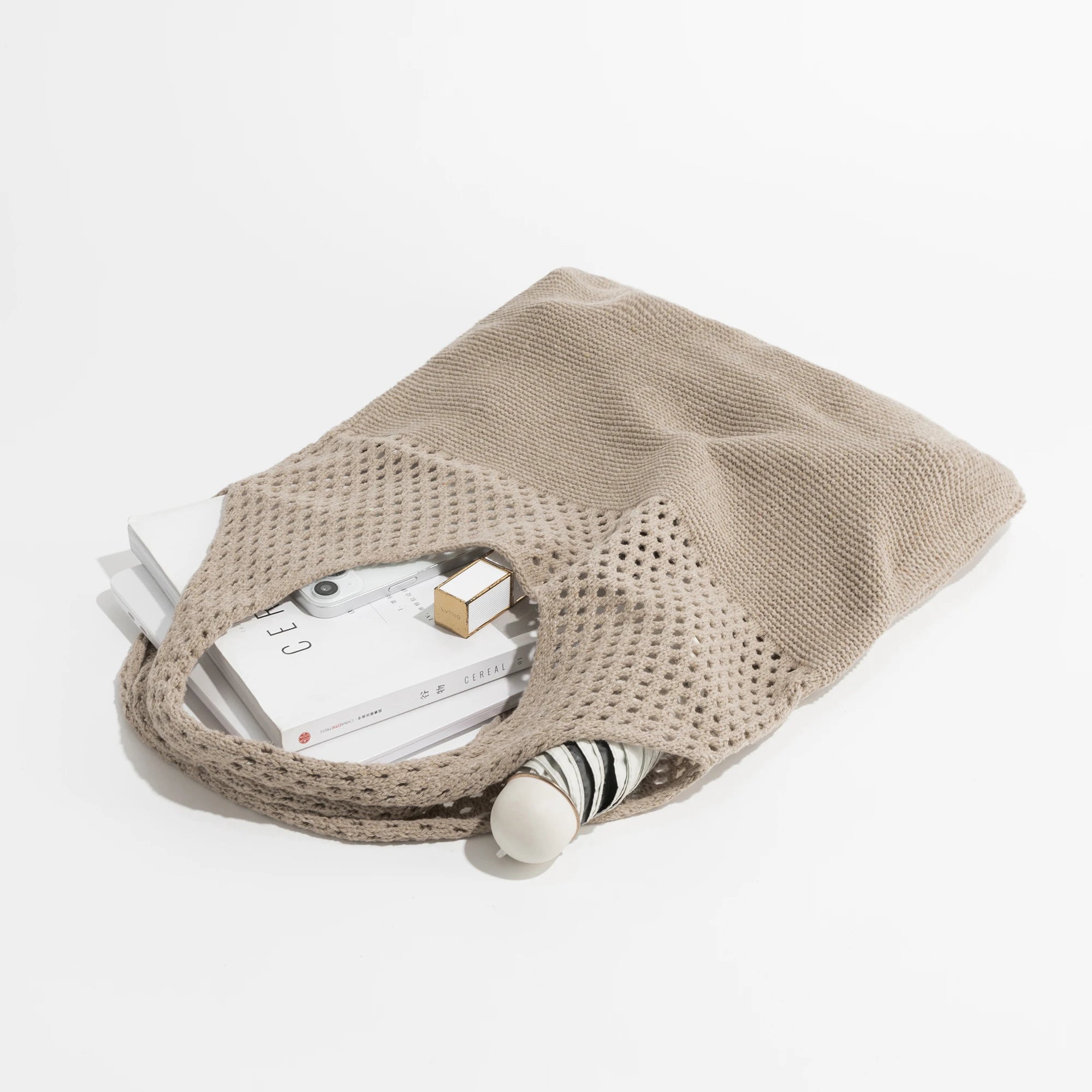 Cotton Crochet Women Shoulder Bags Large Capacity Casual Female Shopper Tote Bag