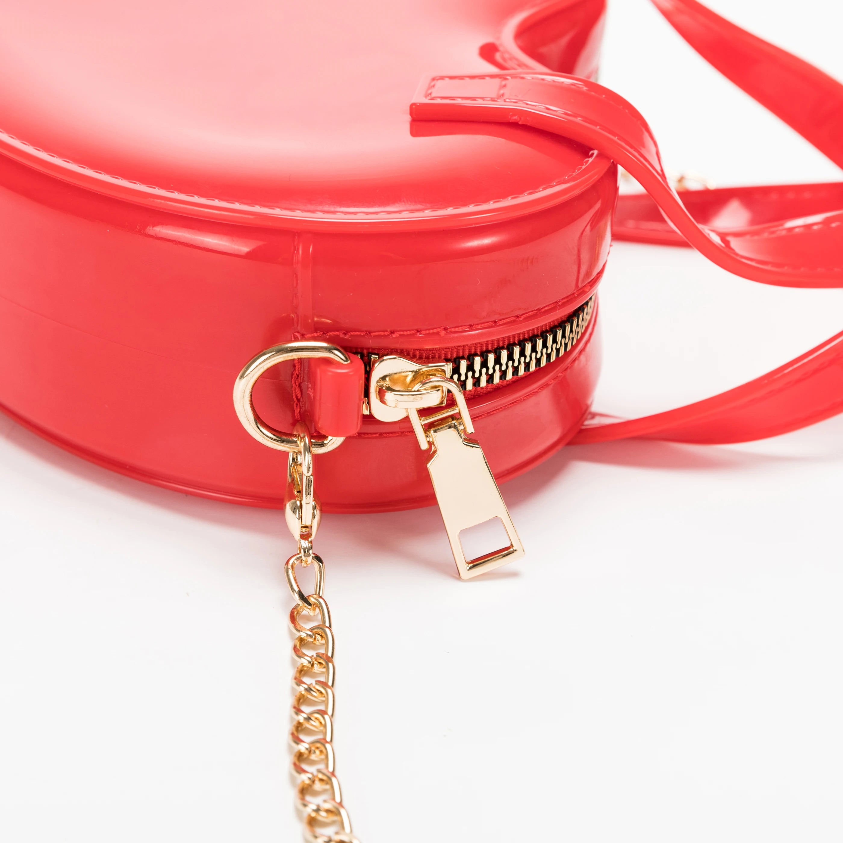 Waterproof Heart Shape PVC Tote Bag Top Handle Handbag