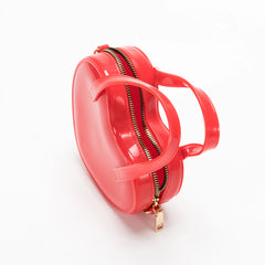 Waterproof Heart Shape PVC Tote Bag Top Handle Handbag