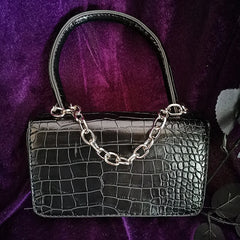 MBTI Halloween Gothic Shoulder Bag Women Metal Punk Rock Small Handbag