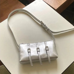 MBTI Shoulder Bag Solid Silver Purse Crossbody Bags