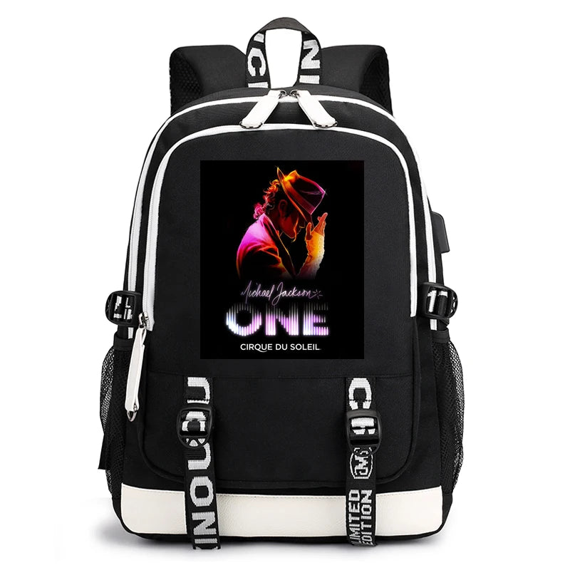 MICHAEL JACKSON USB Student Schoolbag