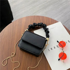 Mini PU Leather Shoulder Bag for Women Chain Hand Bag Female Travel Purse