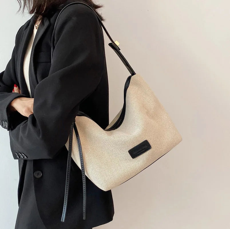 Canvas Shoulder Bag Female Tote Handbags Large Capacity Shopping Bags