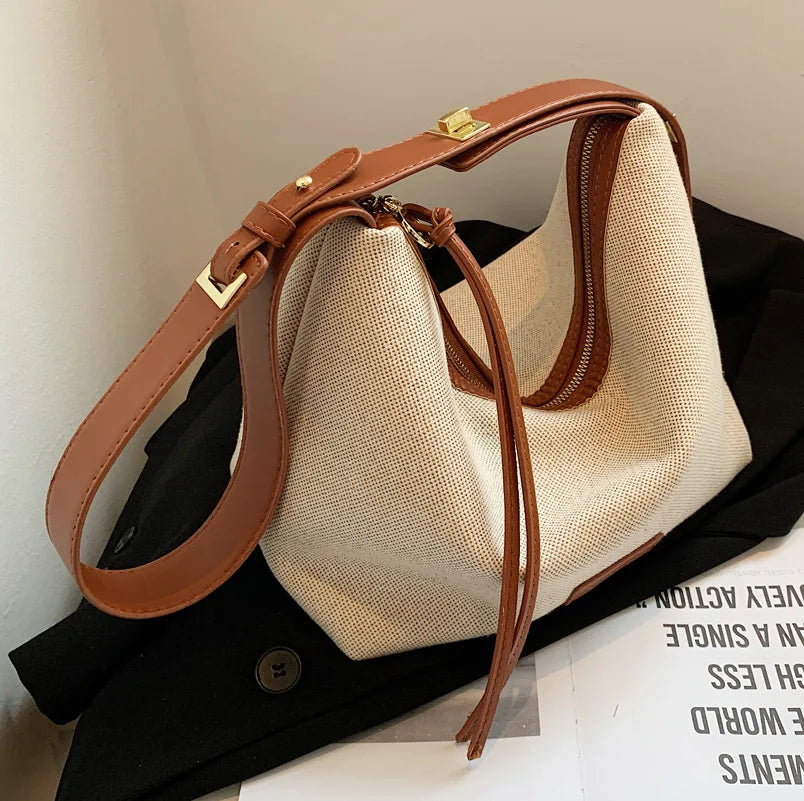 Canvas Shoulder Bag Female Tote Handbags Large Capacity Shopping Bags