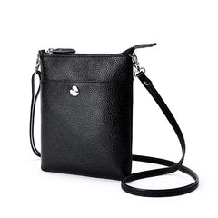 Solid Cow Leather Crossbody Bag for Women