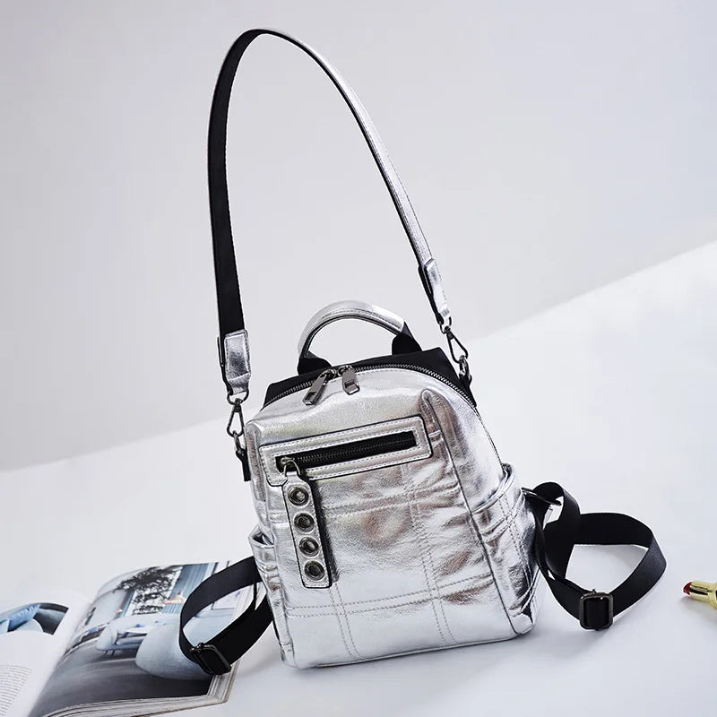 Glitter Backpack Women Shoulder Bag Teenage Girls School Bag