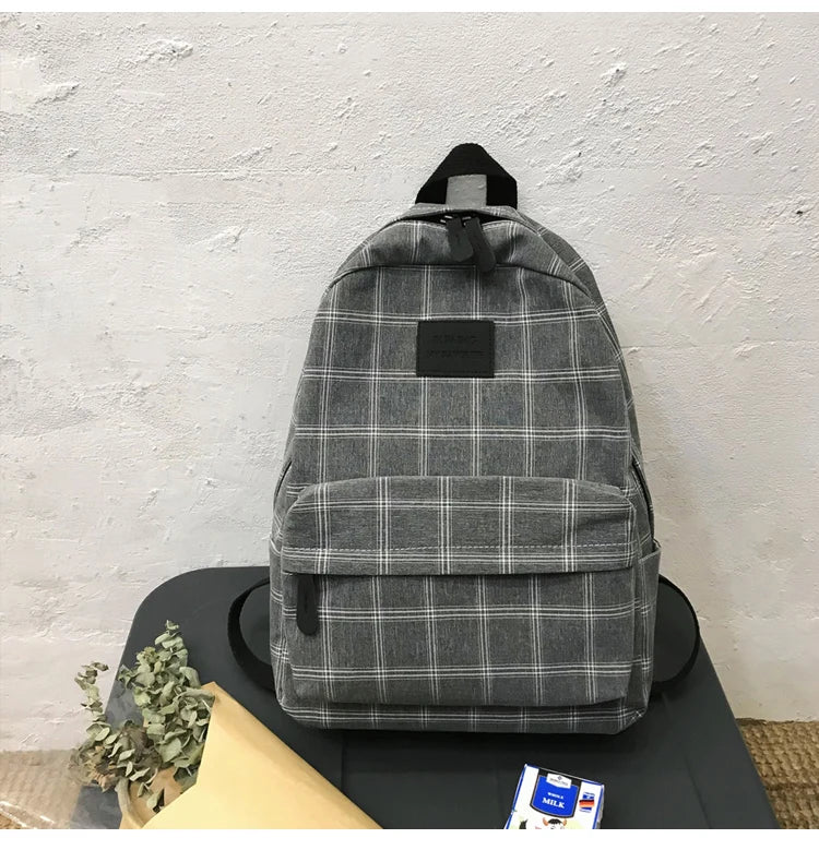 Lattice Girl College School Bags for Teenage Casual Preppy Style Backpack