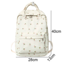 Spring Tulips Floral School Backpack Large Capacity