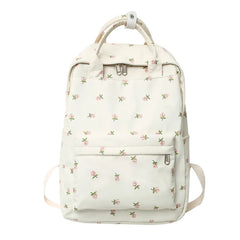Spring Tulips Floral School Backpack Large Capacity