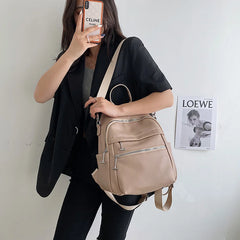 Women Backpack Soft PU Leather Multifunction Travel Bags Large Capacity
