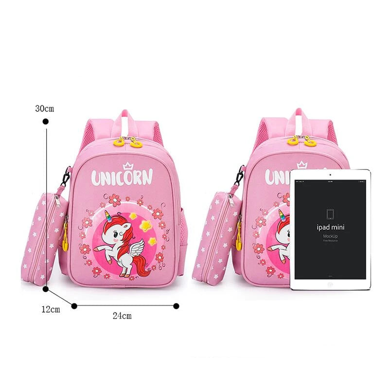 Kids School Backpack Kindergarten Schoolbag Girls Cartoon Rabbit Unicorn Dino