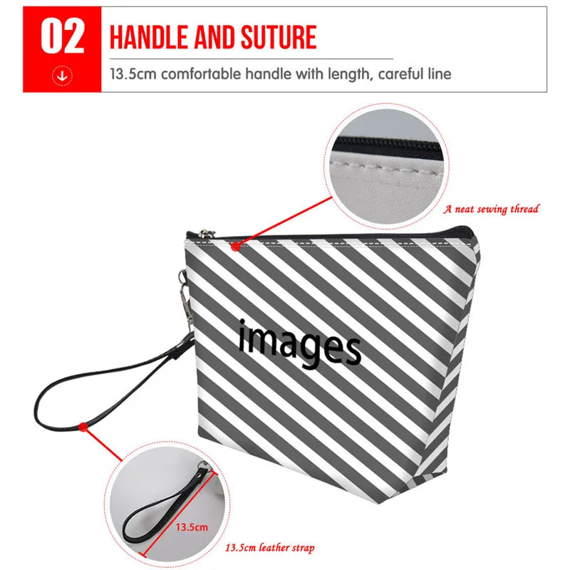 Pug Dog Print Makeup Case Storage Bag for Women