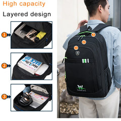 Male Business Bag Oxford Laptop Backpack Waterproof Multicolor