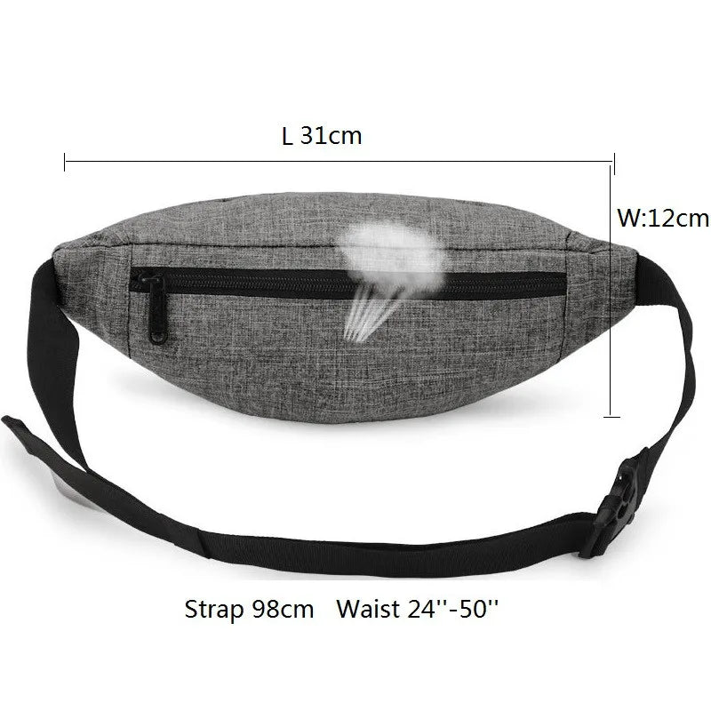 Canvas Waist Bag Pack for Men and Women