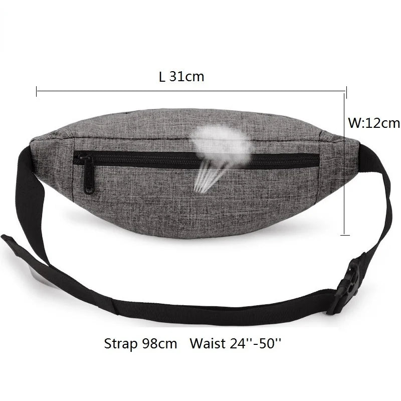 Canvas Waist Bag Pack Money Phone Belt Bag Fanny Pouch Banana