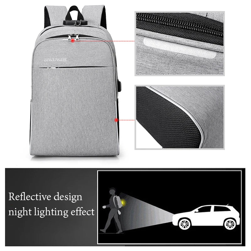 Business Waterproof Travel Bag Anti-theft Laptop Backpack