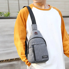 Men's Shoulder Bags USB Charging Crossbody Bags Anti Theft Chest Bag