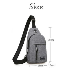 Men's Shoulder Bags USB Charging Crossbody Bags Anti Theft Chest Bag