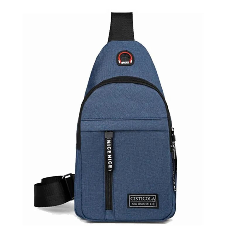 Men's Women's Canvas Waist Pack Crossbody Bag Outdoor Sport Shoulder Chest Sling