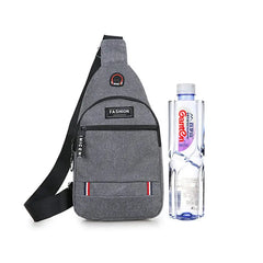 Men's Women's Canvas Waist Pack Crossbody Bag Outdoor Sport Shoulder Chest Sling