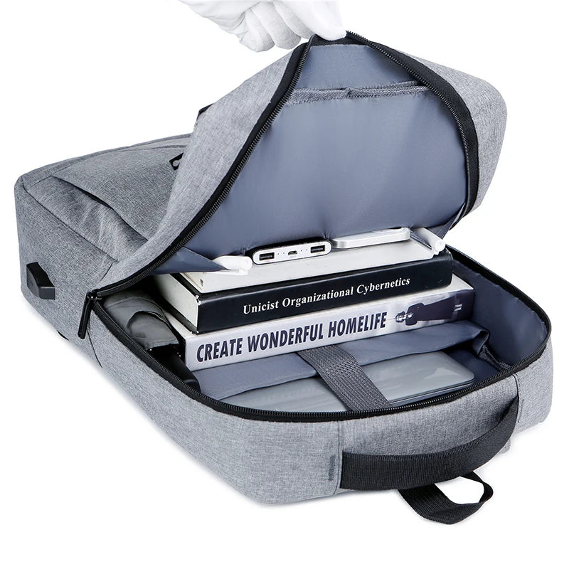 Men's USB Charging Waterproof Backpack Business Laptop Bag