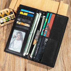 Long Men's Leather Wallet Card Holder Gift For Man