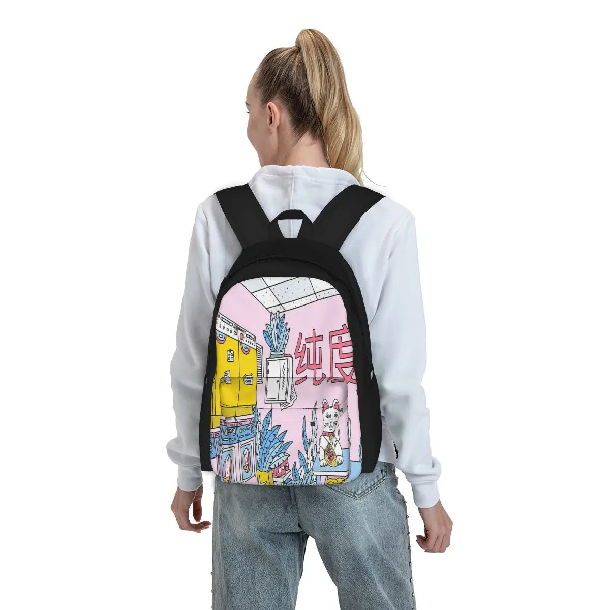 Maneki Wash Backpacks Men's and Women's Bag