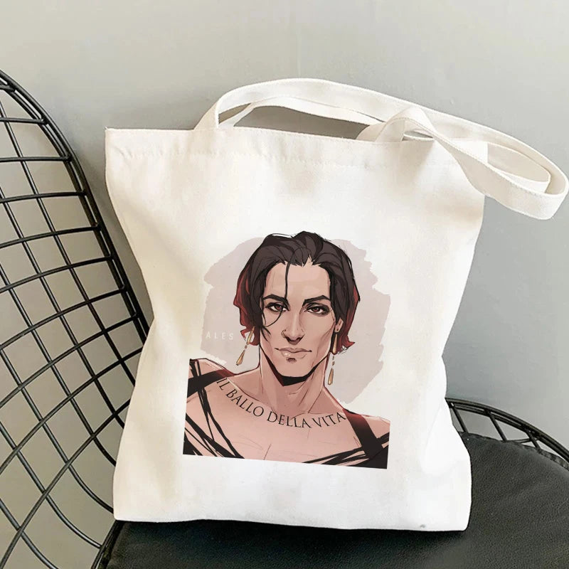 Maneskin Women Canvas Shopper Bag Eco-friendly Tote Handbag